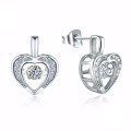 Hot Sales Heart 925 Boucles d&#39;oreilles en argent Bijoux de danse